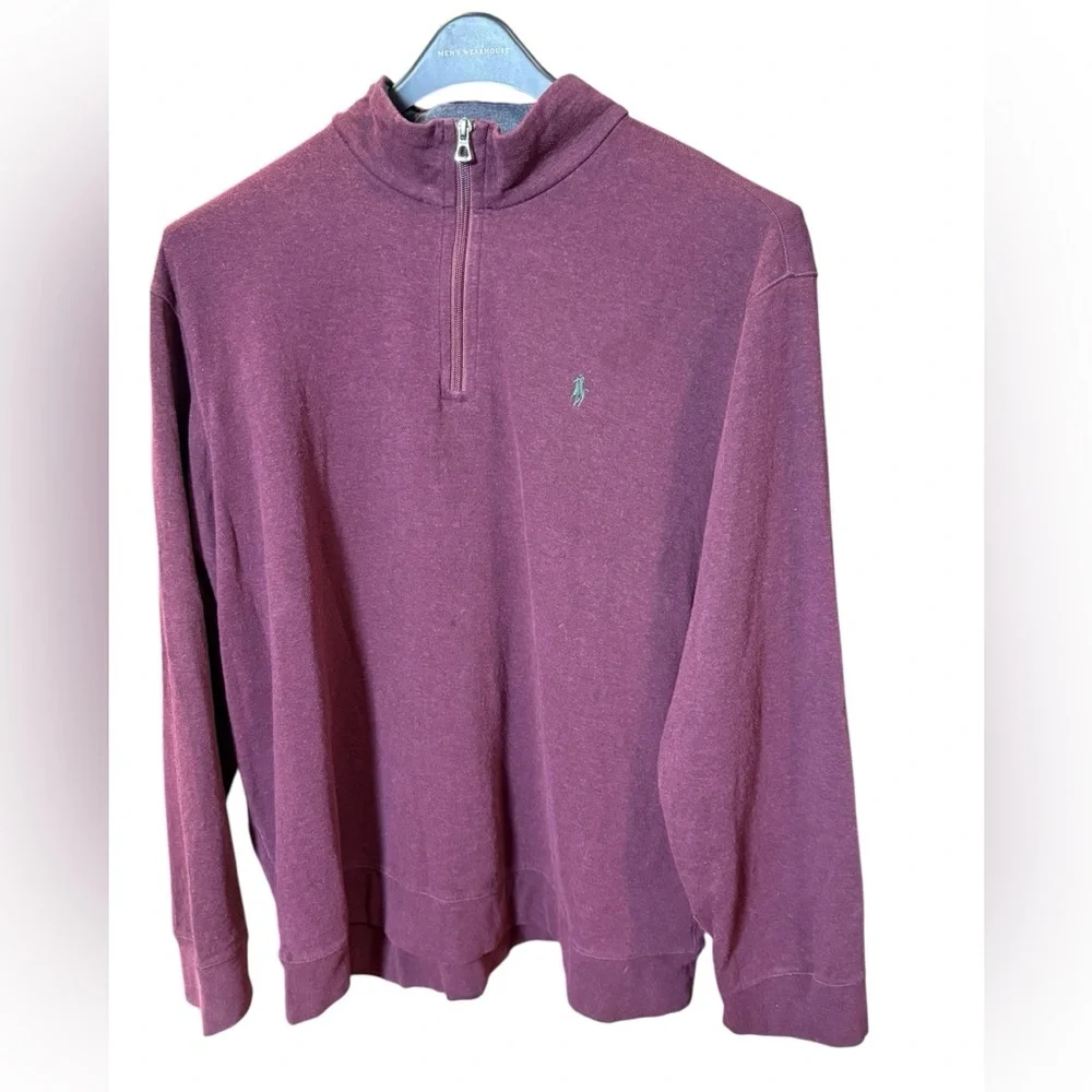 ⸻  Polo Ralph Lauren Quarter Zip Burgundy Pullover XXL